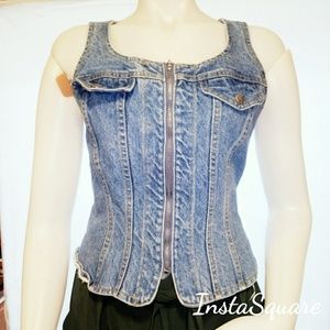 Vintage Paris Blues Denim Vest